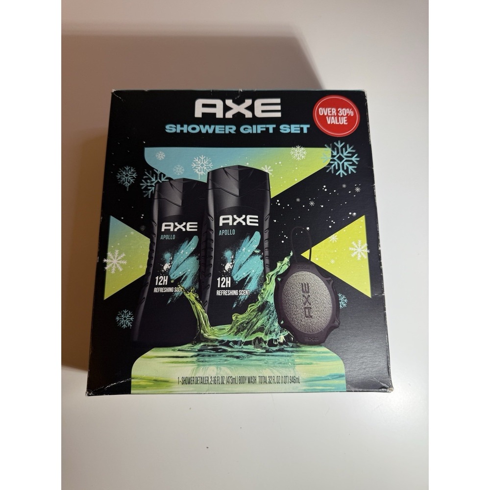 AXE Apollo 3 Piece Gift Set 12 Hr Fresh Deodorant x 2 And Detailer Shower Tool‎